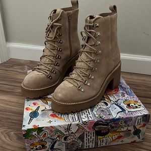 Jeffery Campbell OWHAT Sherpa and Leather Boots